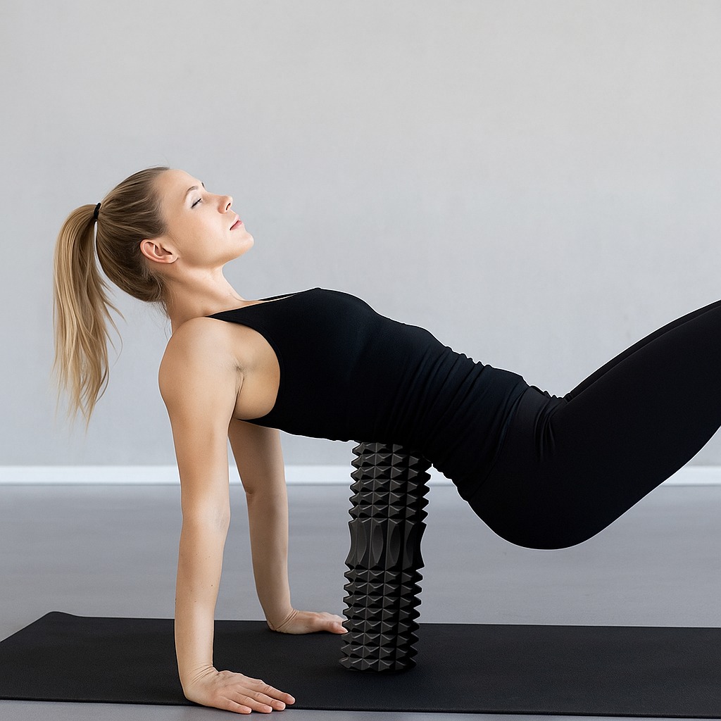 Foam Roller Trigger Point - โฟม EVA สำหรับออกกำลังกาย ลูกกลิ้งโยคะความหนาแน่นสูง เครื่องมือนวดตัวแบบมั่นคงสำหรับการออกกำลังกายและโยคะ