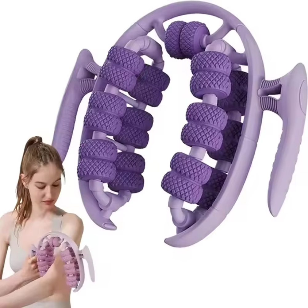 Foam Roller Trigger Point - เครื่องนวดขาแบบหนีบวงแหวน 26 ล้อ 1 ชิ้น หมุนได้