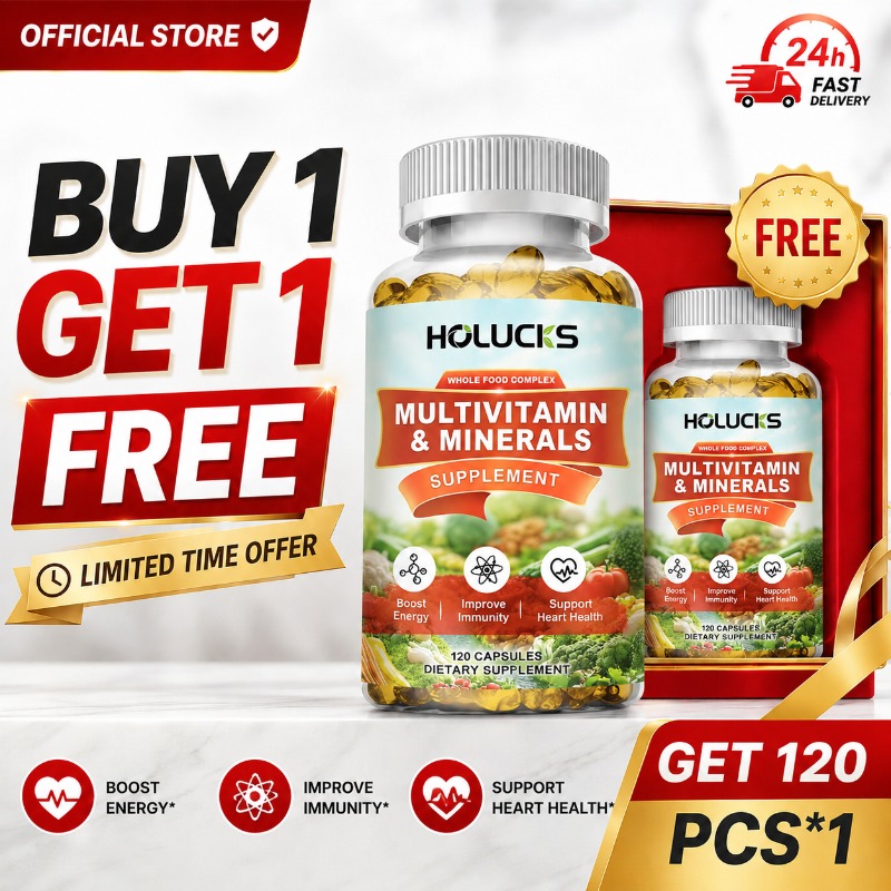 Health Wellness Food - BOGO ฟรี แคปซูลวิตามินและแร่ธาตุรวม พร้อมสารอาหารจากอาหารทั้งเมล็ด ช่วยเสริมภูมิคุ้มกัน สุขภาพหัวใจ