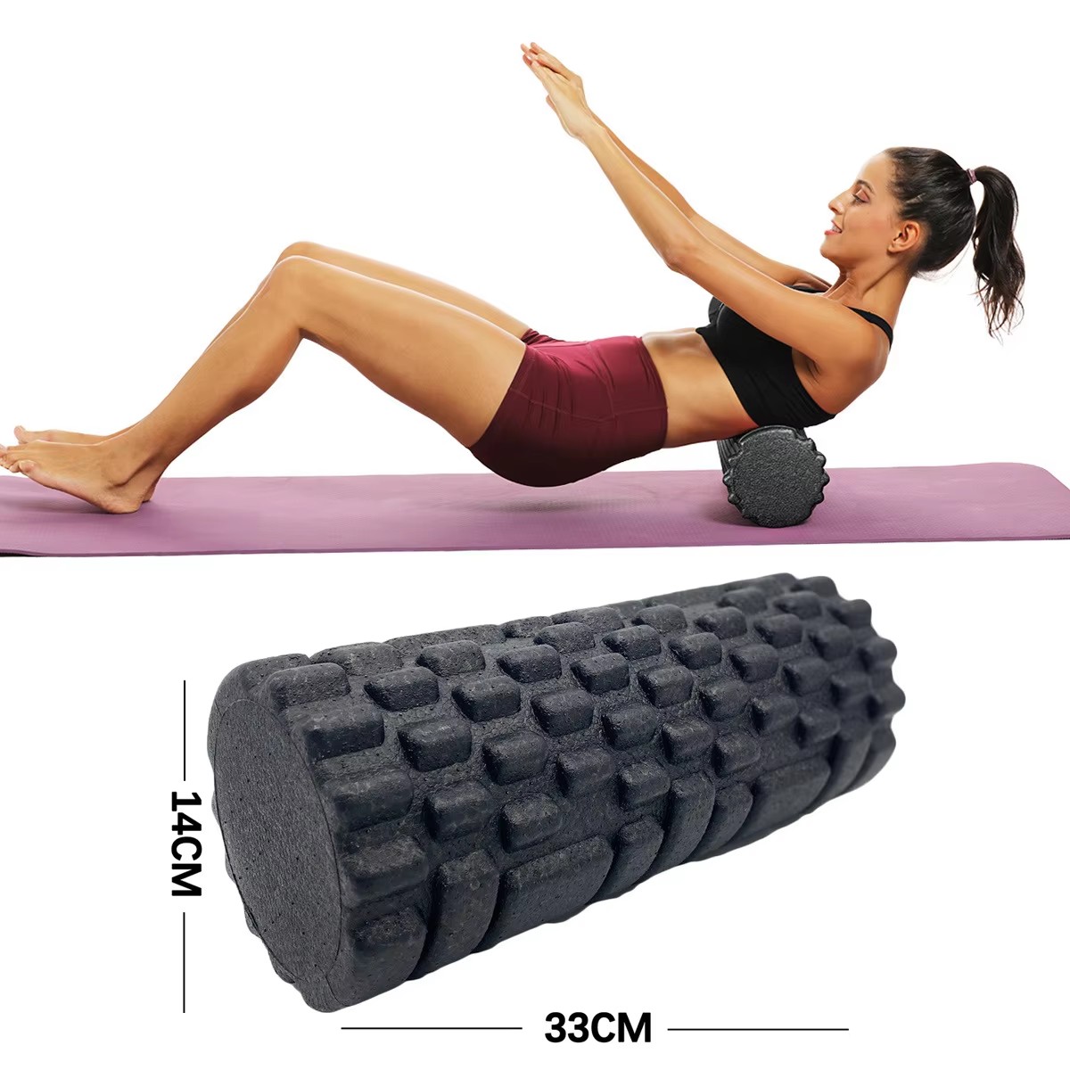 Foam Roller Trigger Point - 30/33 ซม.ฟิตเนสโฟม Roller ลูกกลิ้งนวดโยคะ EPP พิลาทิสโฟมกล้ามเนื้อนวด
