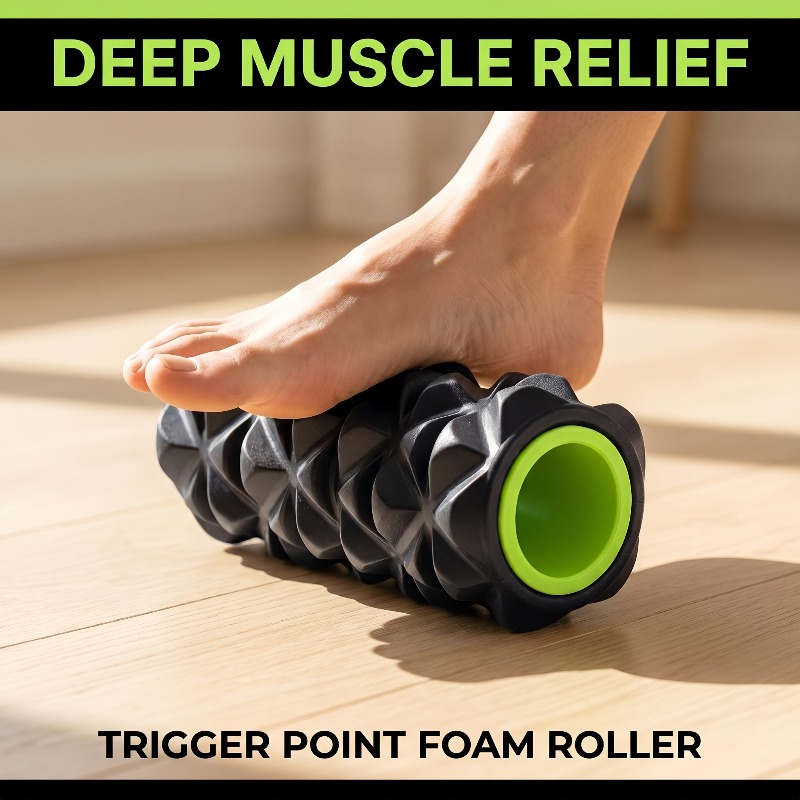 Foam Roller Trigger Point - ลูกกลิ้งโฟมสำหรับนวดกล้ามเนื้อเท้า ไม้นวด EVA สำหรับจุดกระตุ้นและนวดเนื้อเยื่อส่วนลึก