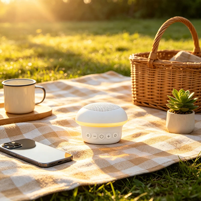 ลำโพงบลูทูธขนาดเล็กพร้อมไฟ LED - White Noise Machine Sleep บทวิจารณ์และราคา