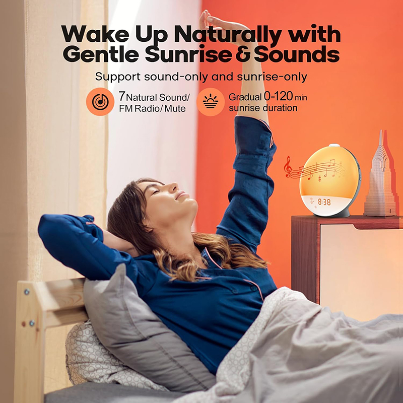 นาฬิกาปลุกไฟปลุกพร้อมพระอาทิตย - White Noise Machine Sleep บทวิจารณ์และราคา